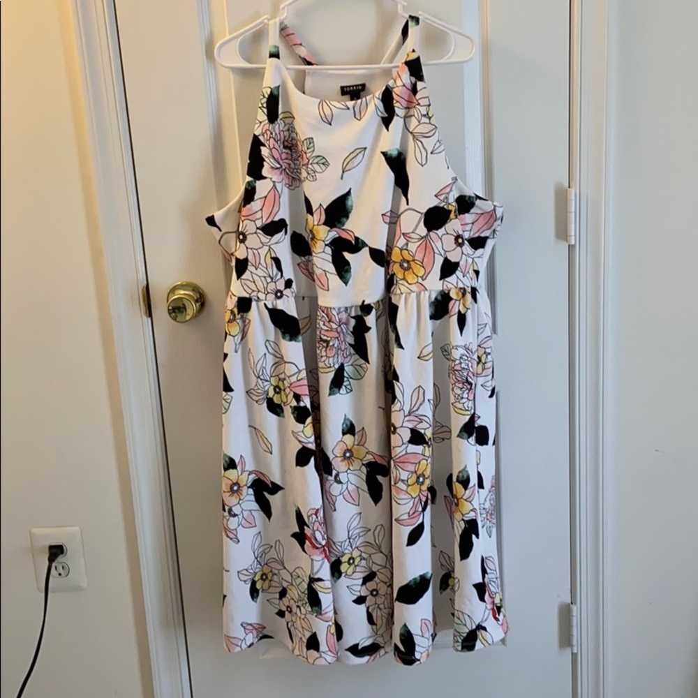 White floral dress
